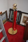 *Brass Post and Red Rope