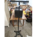 * heavy cast iron single base clothes rail. 620w x 1550h