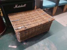 * Large wicker hamper basket - with books
