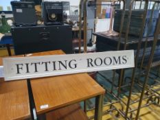 * fitting rooms sign