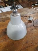 * small grey industrial light fitting