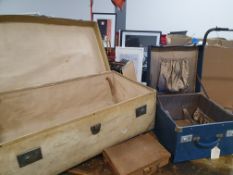 * 3 x vintage cases. Including vanity case in good condition with historical tags