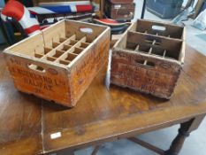 * 2 x solid vintage botttle crates with original branding