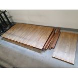 * Solid wooden extending table - in need of minor restoration. 1800w x 1000d (plus extending piece)