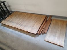 * Solid wooden extending table - in need of minor restoration. 1800w x 1000d (plus extending piece)