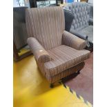 * Striped arm chair