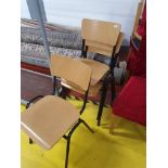* 4 x ply chairs with metal frames
