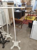 * heavy cast iron single base clothes rail. 620w x 1550h