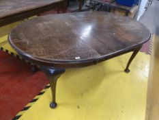 * Vintage table with queen Anne legs - 2800w x 110d x 720h