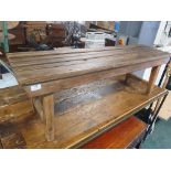 * Wooden bench - 1200w x 350d x 400h