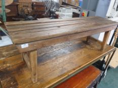 * Wooden bench - 1200w x 350d x 400h