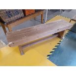 * Wooden bench - 1500w x 350d x 450h