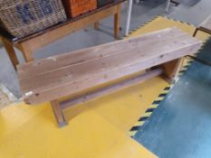 * Wooden bench - 1500w x 350d x 450h