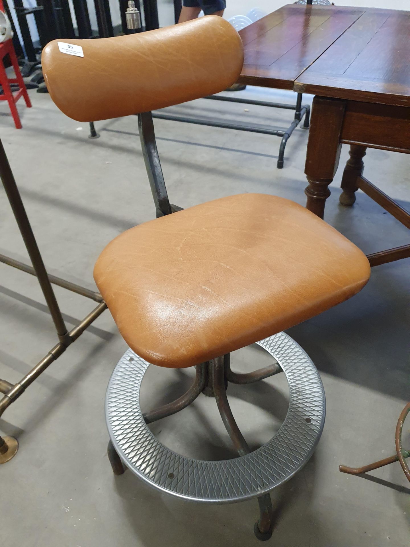 * industrial machinists style chair - Image 2 of 2