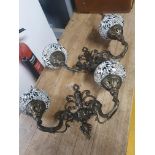 * 2 x double shade moroccan style light fitting