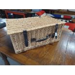 * wicker hamper basket