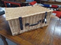 * wicker hamper basket