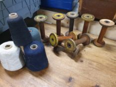 * quantity of vintage bobbins and thread