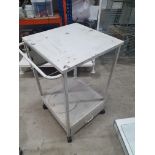 * mobile folding table, with fold out leaf