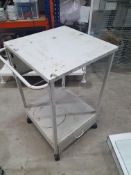 * mobile folding table, with fold out leaf