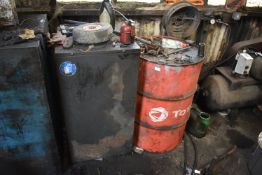 *45 Gallon Drum and an Oil Storage Tank (contents unknown)