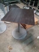 * 4 x pedestal table bases with dark tops