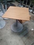 * 4 x pedestal table bases with beech effect tops
