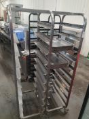 * S/S double trolly on castors - includes 30 x trays