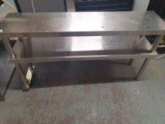 * S/S overshelf for S/S bench - 1200w x 300d x 650h
