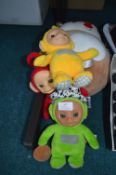 New Squishes Soft Toy Reindeer Plus Three Teletubbies