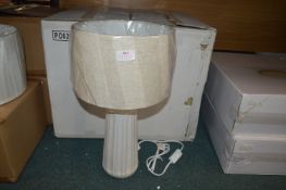 *Pair of White Pottery Table Lamps