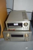 Two Teac Audio Units, Home Theater Receiver, and a