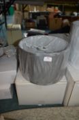 *Two Grey Fabric Lampshades