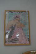 Framed Print of an Art Deco Style Lady