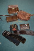 Vintage Leather and Skin Handbags plus Stoles