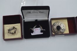 Sterling Silver Gent's Cufflinks, Two Past Times S