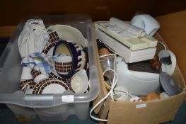 Two Boxes of Kitchenware, Vintage Midwinter Potter