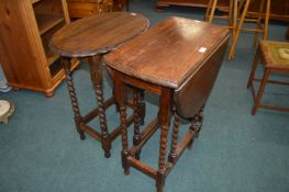 Two Barley Twist Occasional Tables
