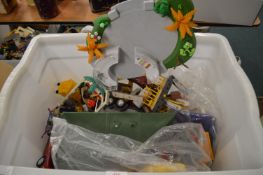 Tub of Playmobil Toys etc.