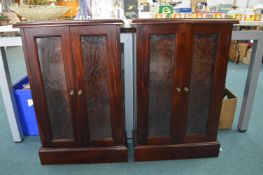 Two Glazed Collectors Cabinets