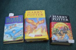 Three Harry Potter Books Including Two First Editions: