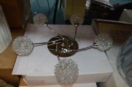 *Decorative Metallic Five Lamp Ceiling Light