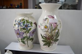 Two Portmeirion Britannic Garden Vases