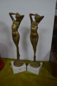 Pair of Italian Brass Sculptures