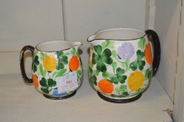 Pair of Scotch Ivory Hand Painted Jugs