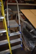 *Werner Three Tread Aluminium Platform Step Ladder (salvage)