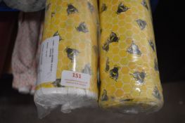 *Two 27.25m x 45” Rolls of Yellow Bumblebee Patterned Material