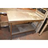*Stainless Steel Preparation Table ~120x65x90cm