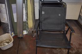 *Six Mesh Outdoor Chairs (salvage)
