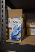 Five Boxes of 10 Aroma Car 3D Leaf Mini Fresh Linen Air Freshener (expired)